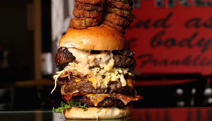 "Tower of Q" Burger