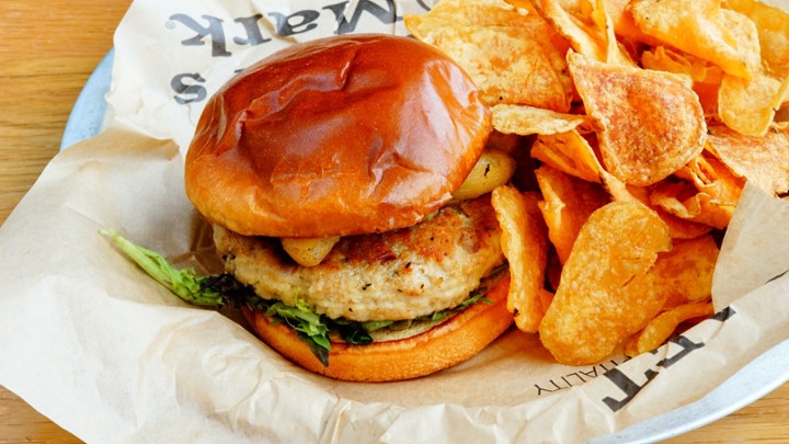 Apple & Brie Chicken Burger