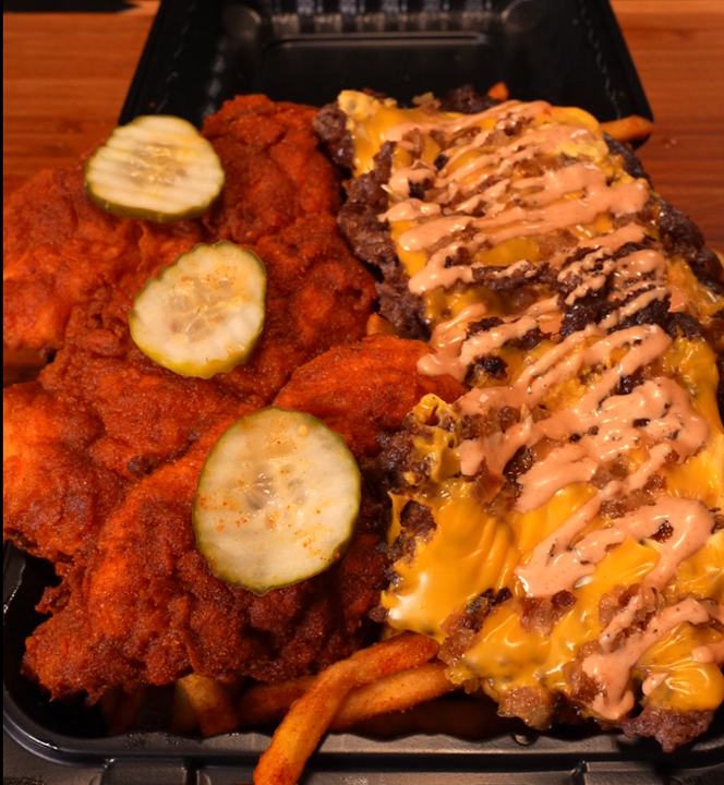 3 Hot Chicken Tenders & Smash Fries