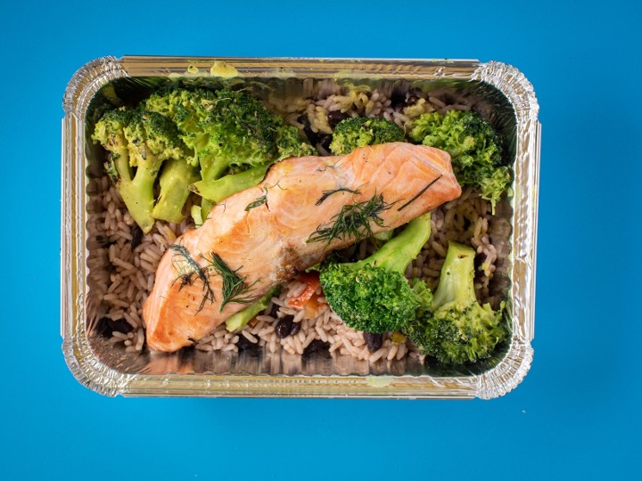 SALMON + BROCCOLI WARM BOWL