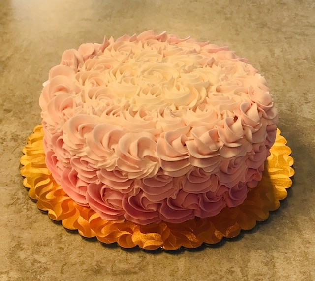8' Rose Garden Cake (No Message)