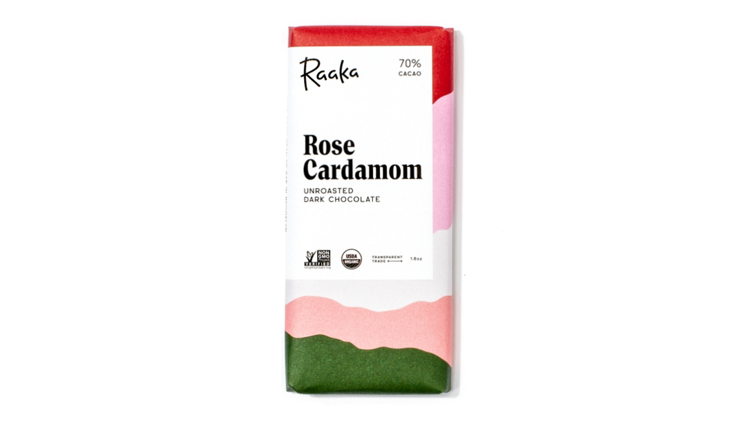 Raaka - Rose Cardamom Chocolate Bar