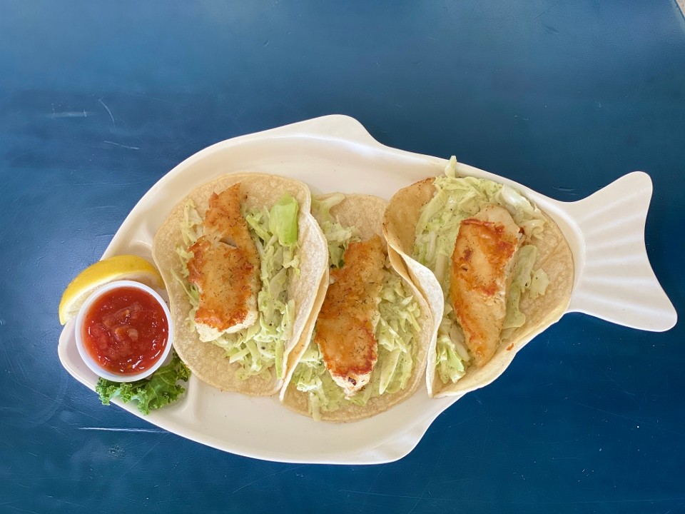 3 Cod Fish Tacos