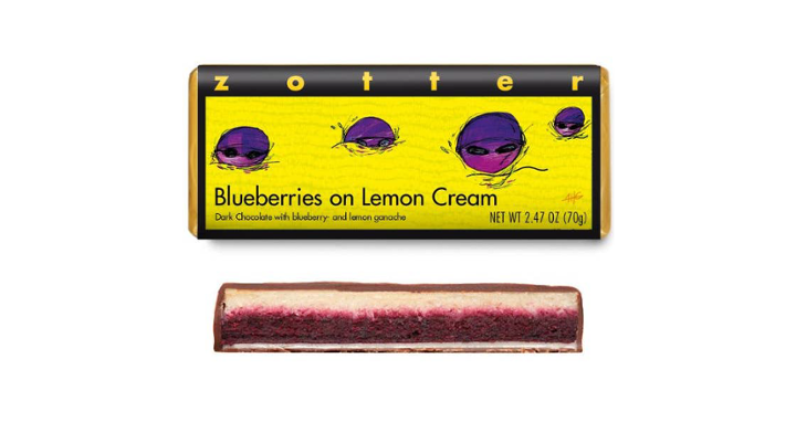 Zotter - Blueberries on Lemon Cream Bar