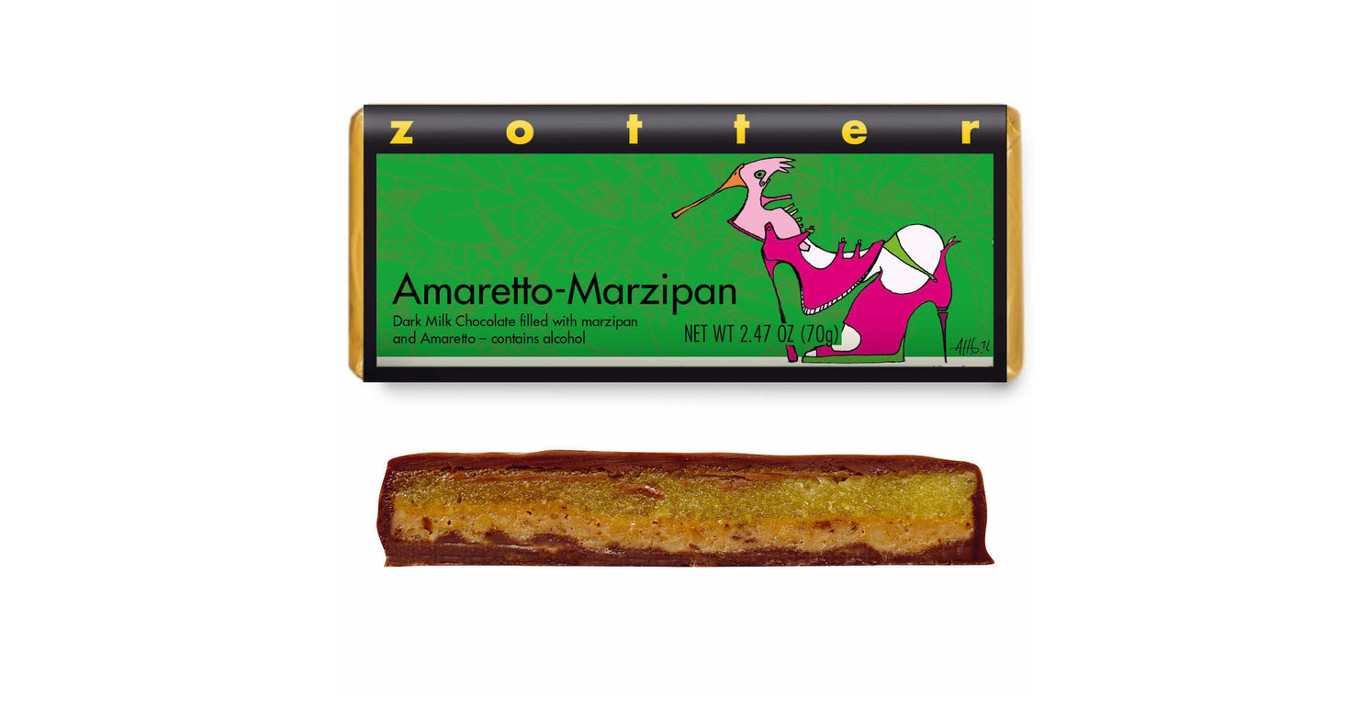 Zotter - Amaretto Marzipan Chocolate Bar