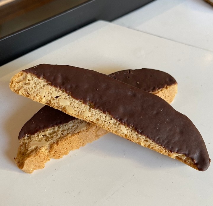 Chocolate Dipped Almond Biscotti