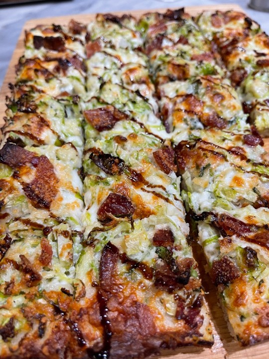 Brussels and Bacon Pizza