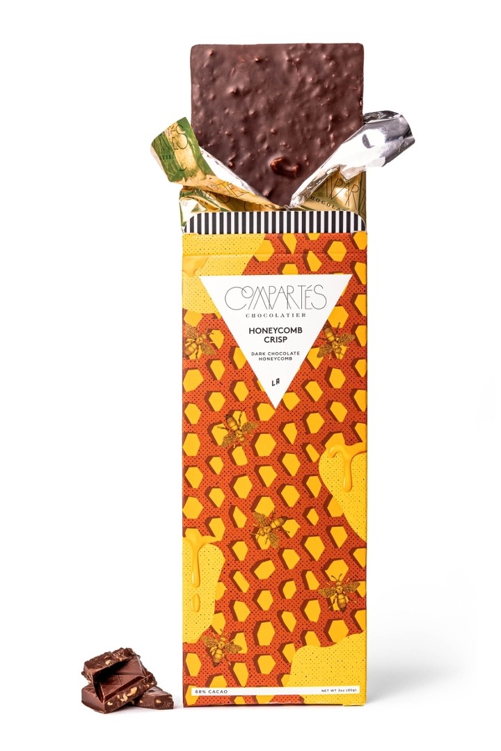 Compartes - Honeycomb Crisp Chocolate Bar