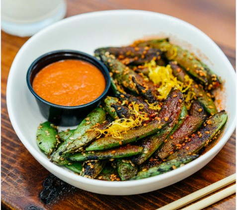 Oak Grilled Snap Peas