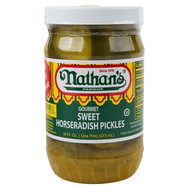 NATHAN'S SWEET HORSERADISH PICKLES