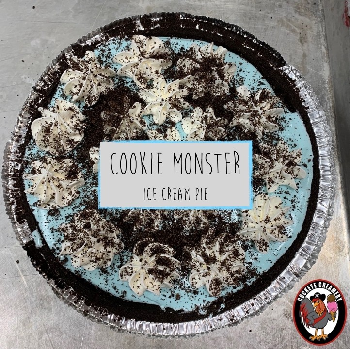 Cookie Monster Ice Cream Pie