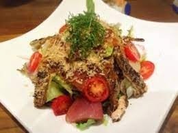 Salmon Skin Salad