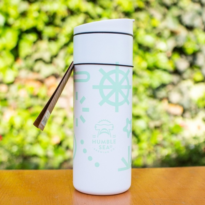 16oz White Flip Traveler