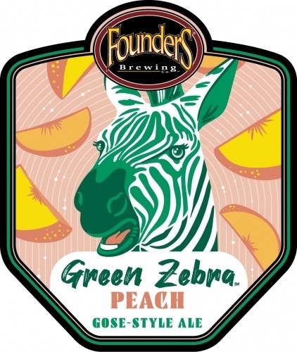 Draft Founders Green Zebra Peach Growler 64 oz