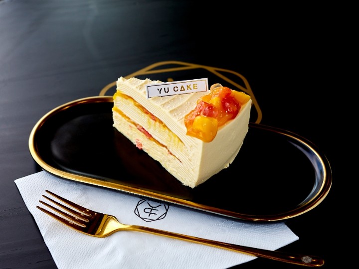 Mango Grapefruit Mille Crepe Cake