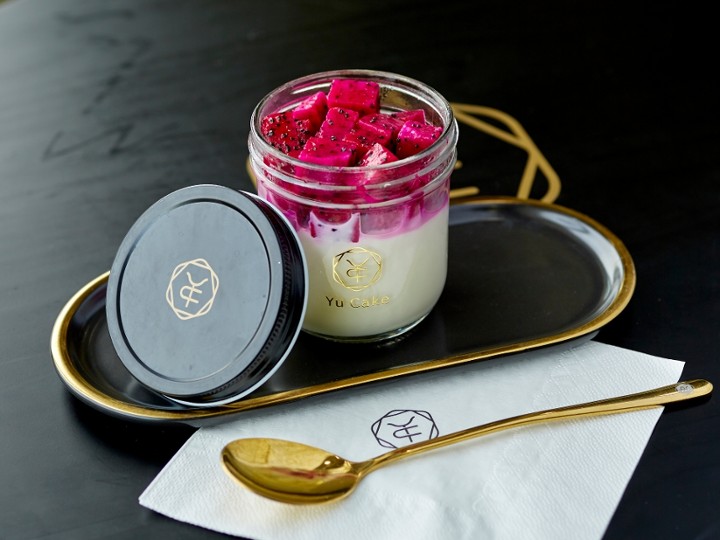 Dragon Fruit Coconut Pudding Jar