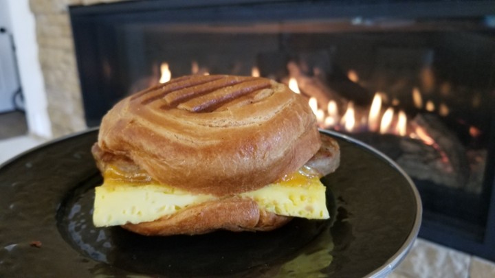 Sausage, Egg, Cheddar Croissant