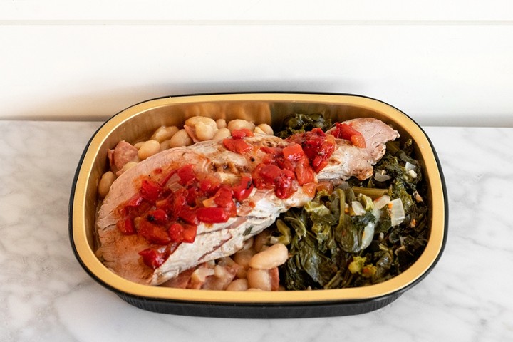 FLM Rosemary Pork Tenderloin & White Bean & Braised Greens (Large)