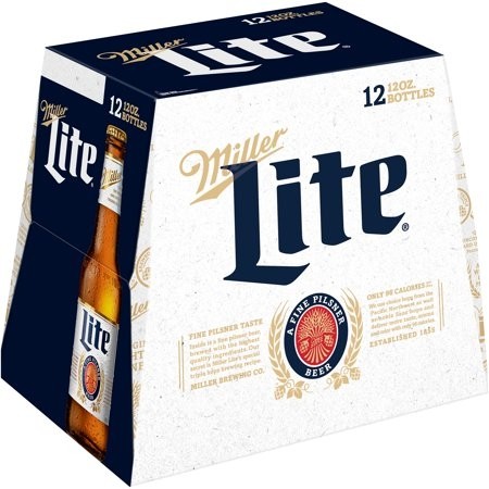 MILLER LITE 12 PACK 12OZ BOTTLE***