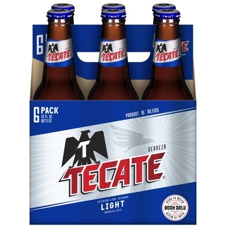 TECATE LIGHT 6 PACK 12OZ BOTTLE***