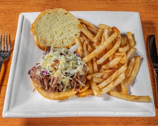 JIMMY LEE'S PULLED PORK SANDWICH