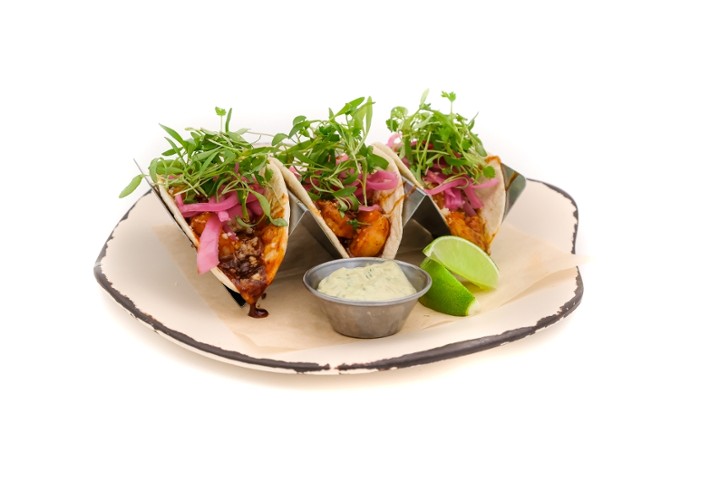 BBQ Shrimp Open-Faced Tacos