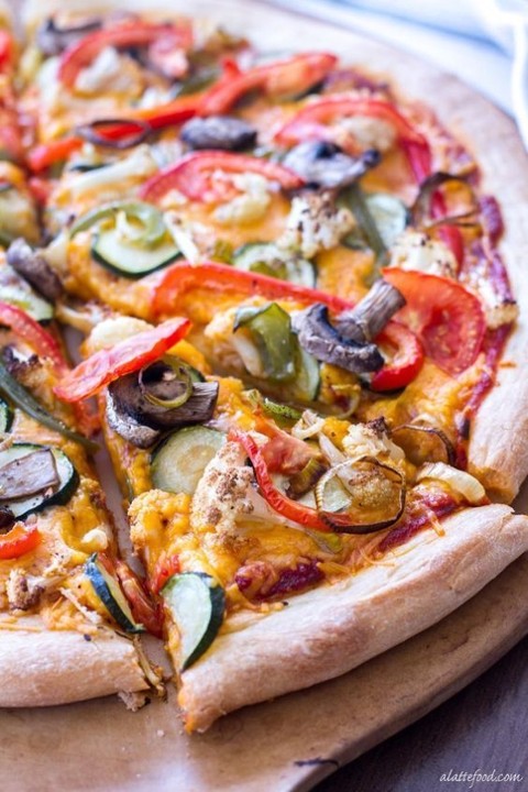 Personal Roasted Vegetable Pizza