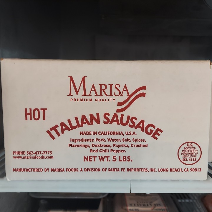 5 lbs Hot Sausage Frozen.
