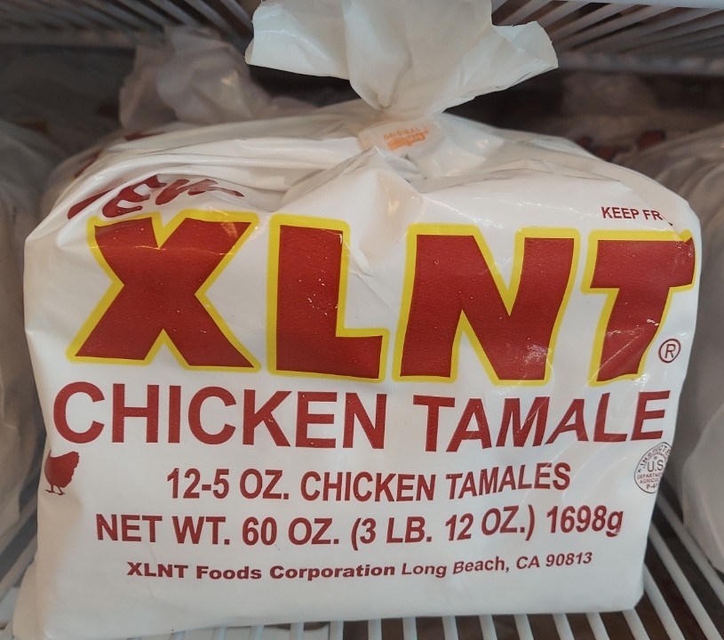 Xlnt bag chicken qty 12 tamales