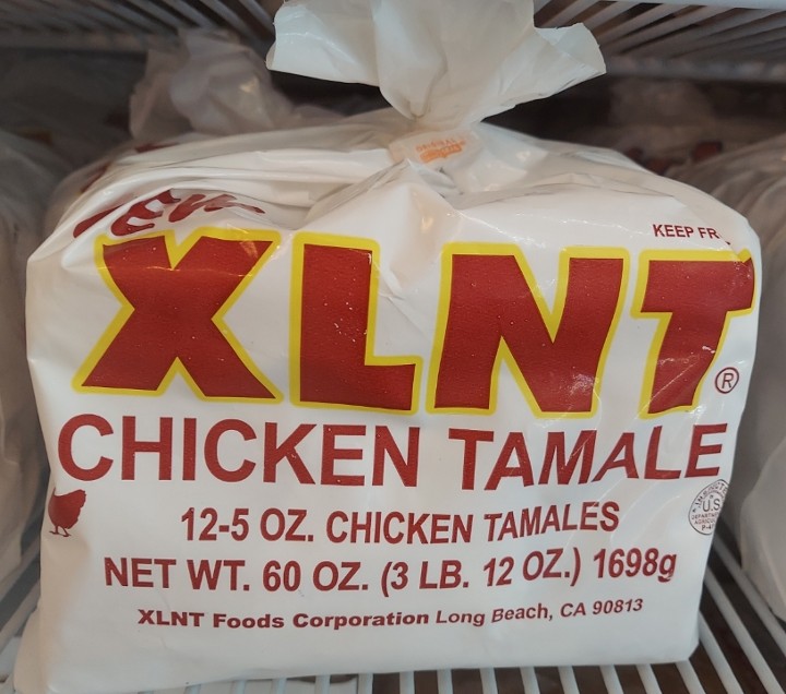 Xlnt bag chicken qty 12 tamales