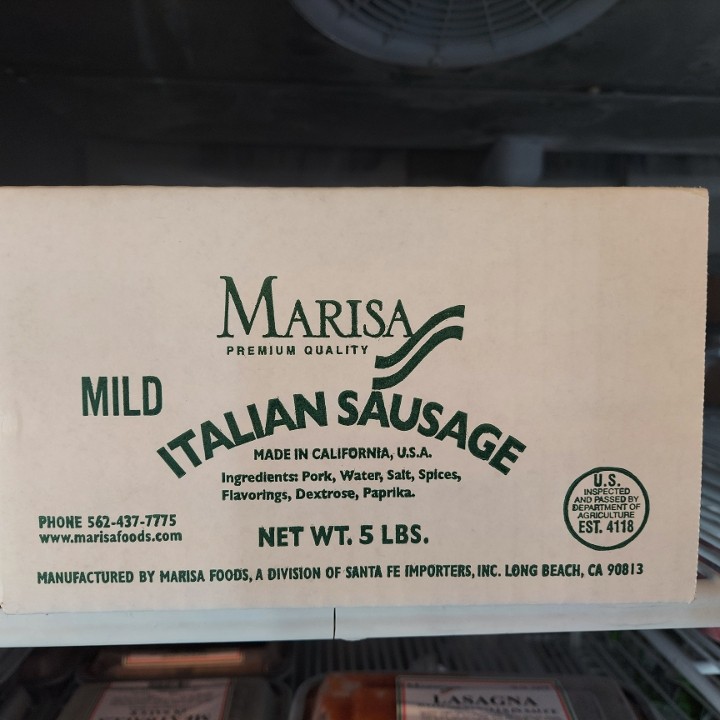 5 lbs Mild Sausage Frozen.