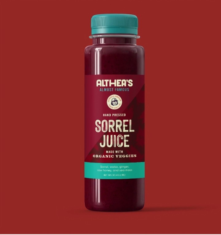 Sorrel Drink - Made with Sorrel, water, ginger, raw honey, and sea moss. Sorrel is a great source of antioxidants, which are beneficial compounds that protect your cells from damage by neutralizing harmful free radicals.