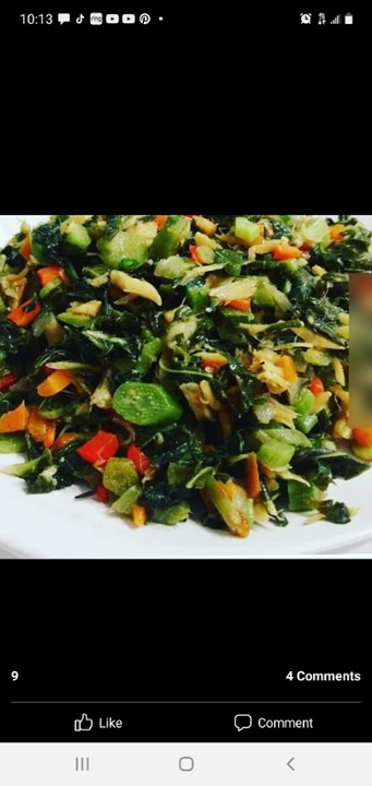 Callaloo with Saltfish