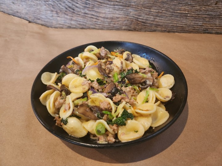 sausage & mushroom pasta bowl