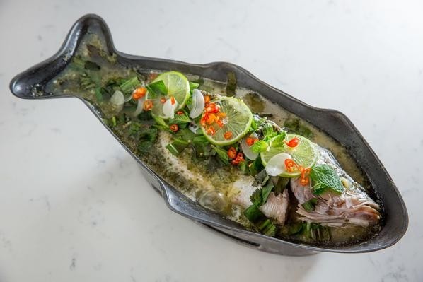 Steamed Fish with Thai Herbs