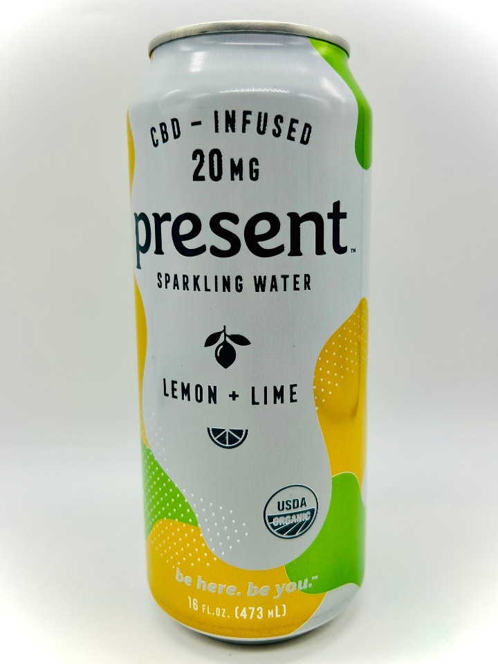 Present CBD Sparkling Water Lemon-Lime