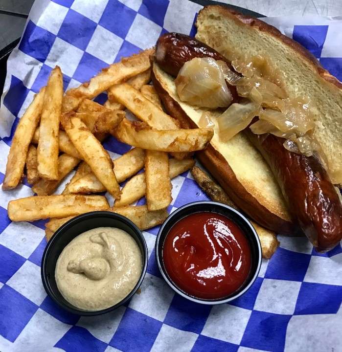 Cheddar Jalapeno Brat Sandwich