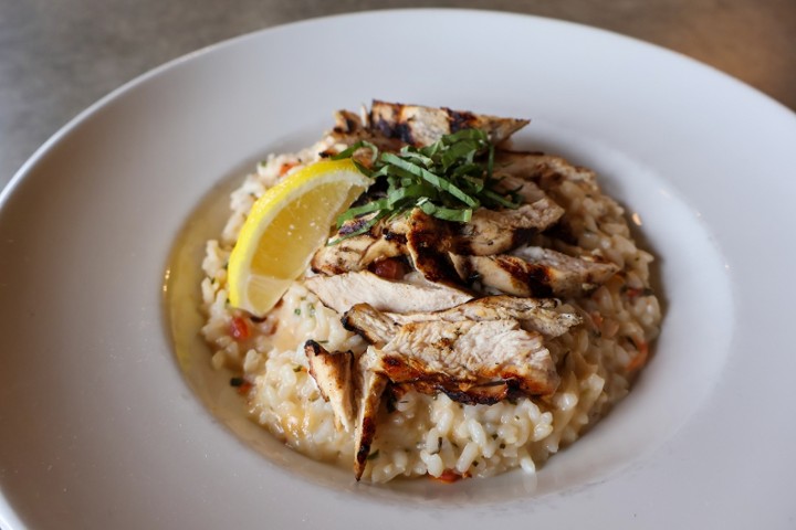 Lemon Basil Chicken Risotto