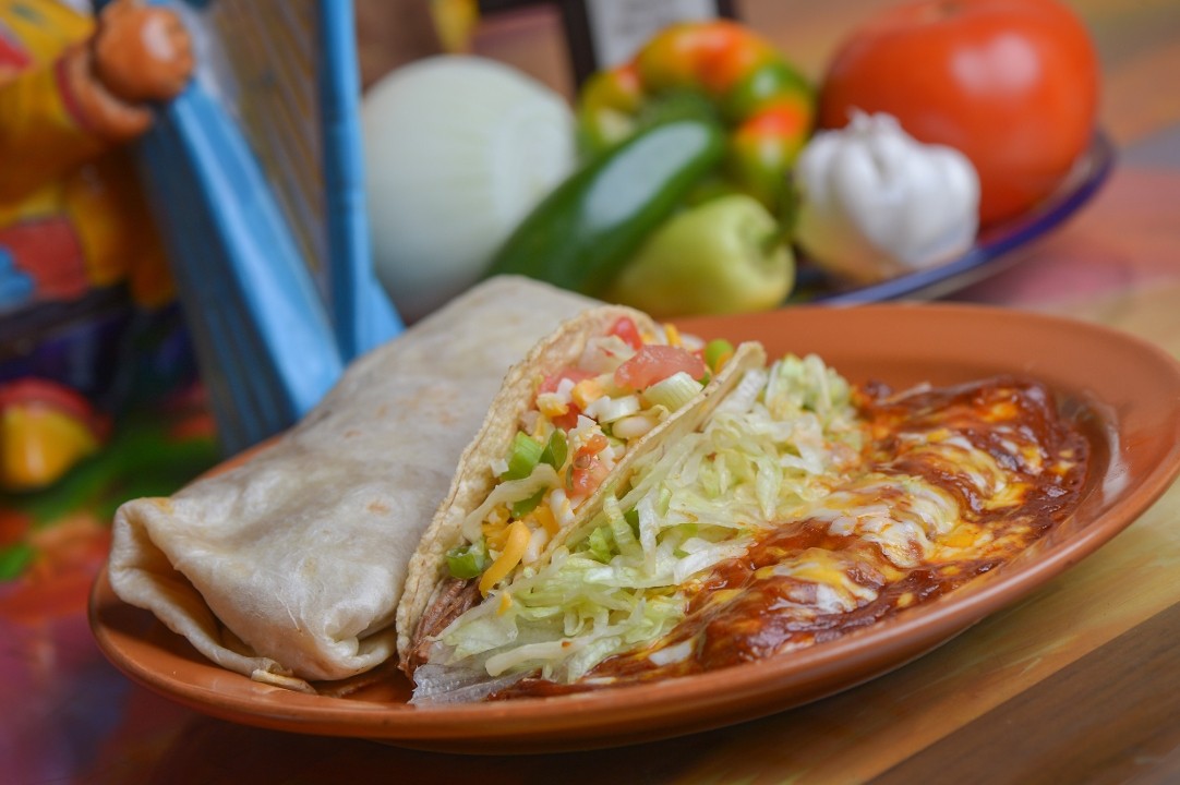 Lunch #5. Burrito, Taco, Enchilada