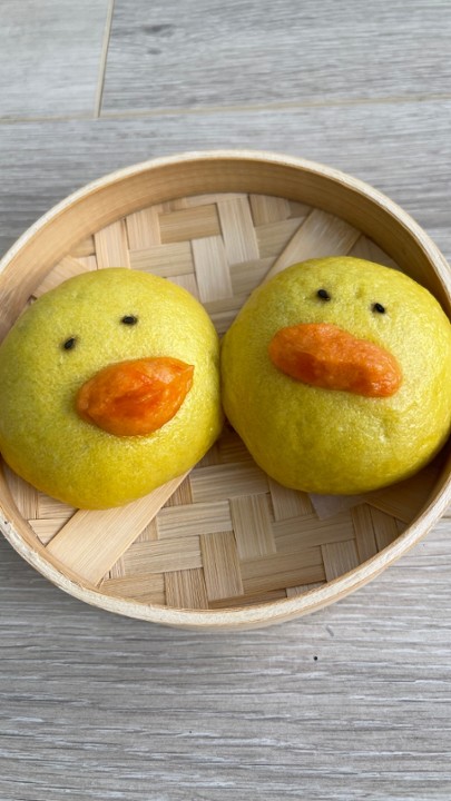 Yellow Duckling Baos - Red Bean paste Vegan (2 Baos)