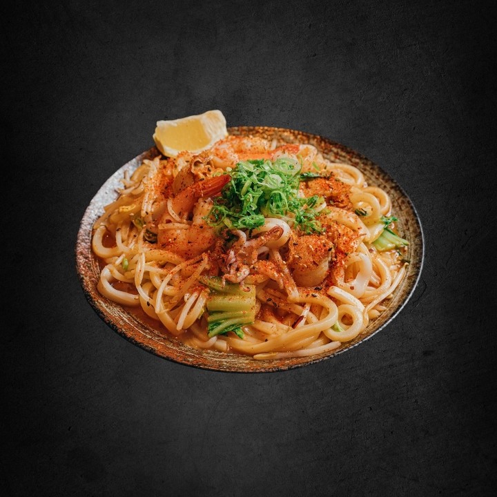 Stir-Fried Spicy Seafood Udon
