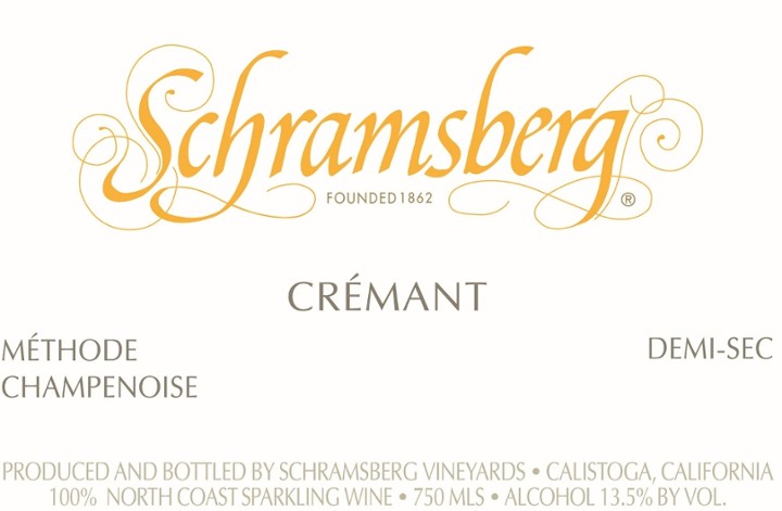 Schramsberg Vineyards, Crémant Demi-Sec, Napa Valley, CA, 2018 - 750ml