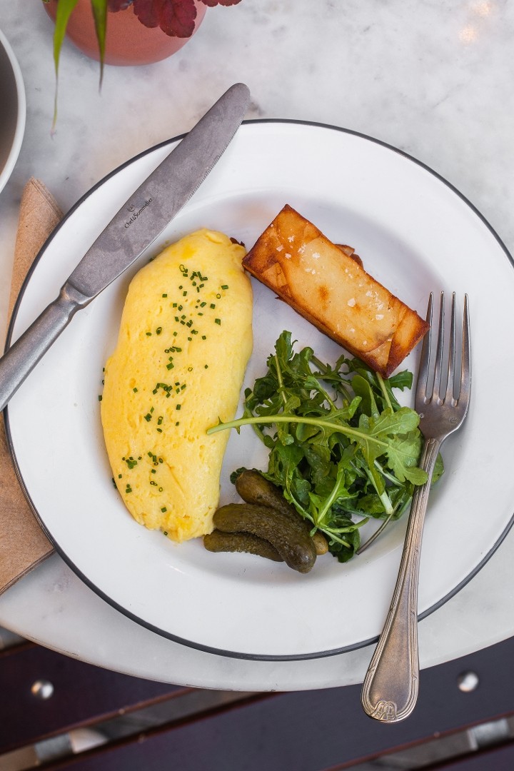 French Omelette + Potato Pave