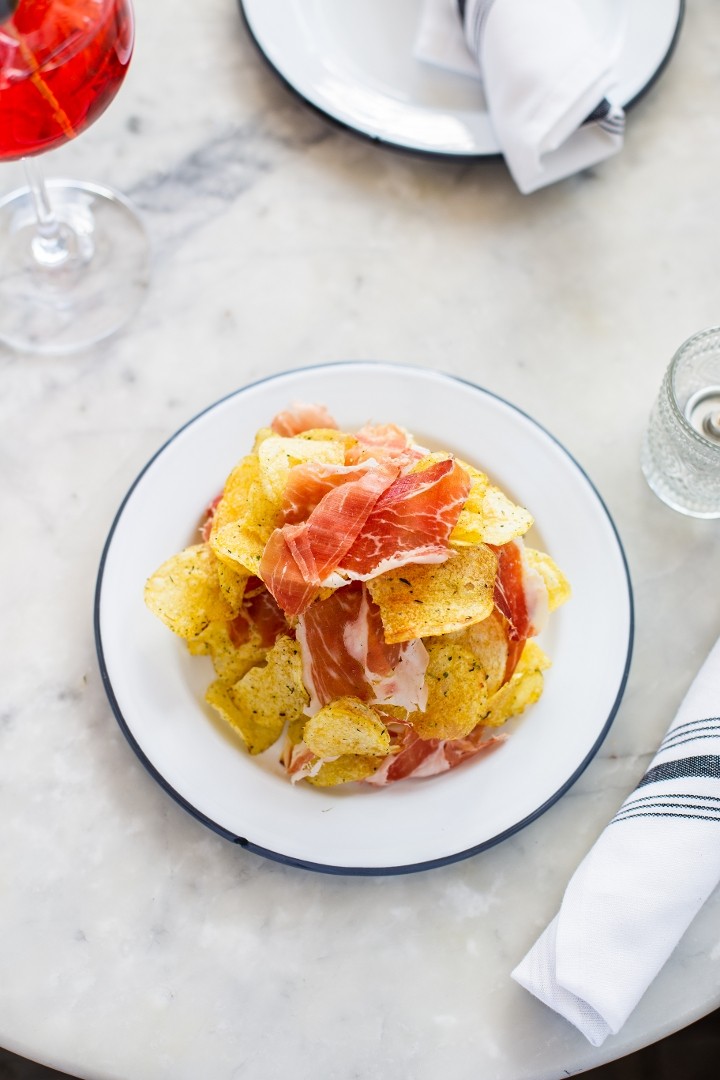 Potato Chips with Jamon