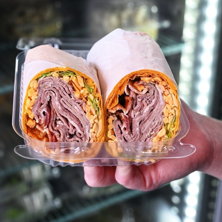 BBQ Beef Bacon and Cheddar Wrap