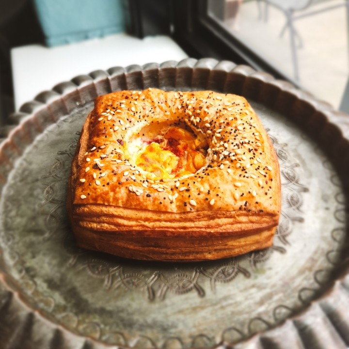 Roasted Red Pepper and Goat Cheese Danish