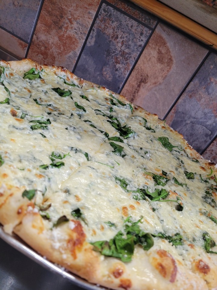 LARGE SPINACH WHITE PIZZA