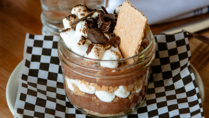 Chocolate Smore Pudding Jar