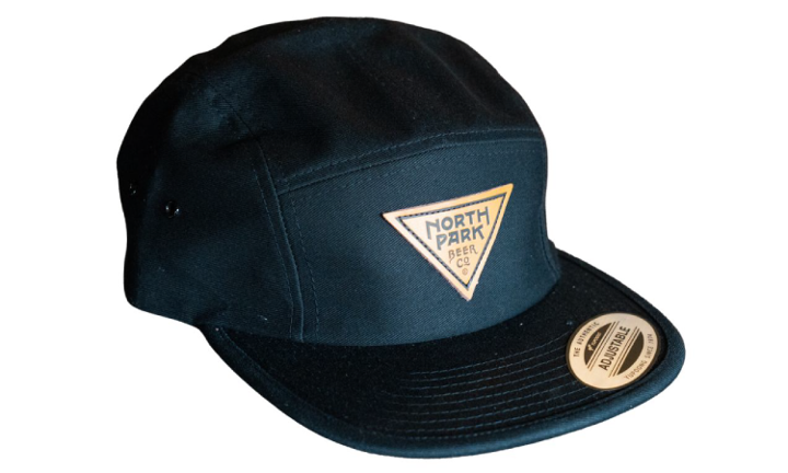 BLACK LEATHER PATCH 5 PANEL HAT