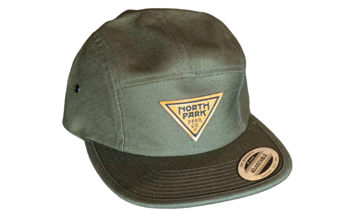 GREEN LEATHER PATCH 5 PANEL HAT